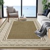 Modern Neutral Bordered Area Rugs, Soft Washable Solid Geometric Runner Rugs Living Room Bedroom Dining Nursery Apartment Dorm Office Farmhouse Decor - 4 of 4