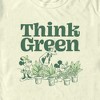 Men's Mickey & Friends Green Think Plant Lovers T-Shirt - 2 of 4