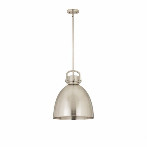 Innovations Lighting Newton Bell 1 - Light Pendant in  Satin Nickel - image 1 of 1