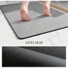 Bathroom Runner Mat, Large Super Absorbent, Non - Slip Rubber Backed, Fast Dry Shower Mat, 15.7x47.2, Grey. - 3 of 4