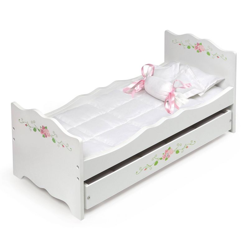 Badger Basket White Rose Doll Bed with Trundle, 4 of 7