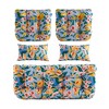 ARTPLAN Outdoor Cushions for Settee,Wicker Loveseat Cushions with Tie,Tufted Patio Cushions 2 U-Shaped Set of 5 Piece,L44xW19，Floral - 2 of 4