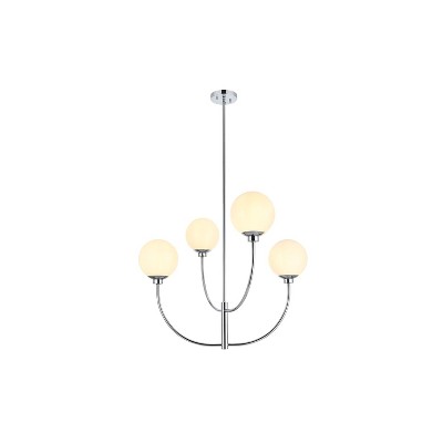 Elegant Lighting Nyomi 36-Inch Satin Gold Chandelier with Layered Circles