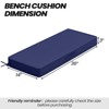 Crestlive Products Outdoor Bench Cushion with Ties Water Resistant Fabric Durable Thicken Memory Foam for Loveseat Couch Porch Swing - 2 of 4