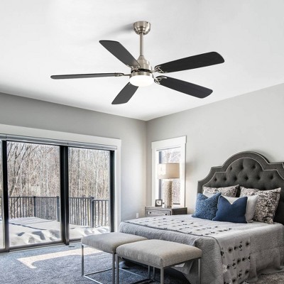 SKRAN 52 Inch Ceiling Fans , 6-Speed Low Profile Fans with 3-Color Lights, 3-Timer Reversible and Remote for Bedroom Living Room,Patio