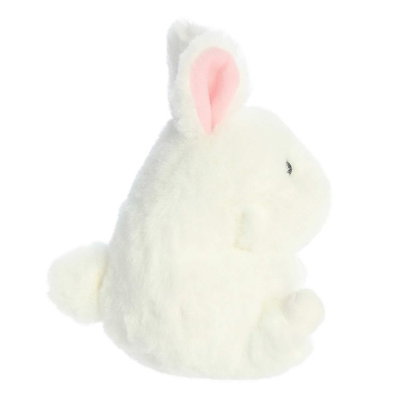 Aurora Mini Bunbun Bunny Rolly Pet Round Stuffed Animal White 5", 3 of 5