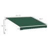 PAGED Retractable Awning for Door Entrance Patio Awnings Sun Shade Shelter with Manual Crank Handle for Deck, Balcony, Gardens - 2 of 4