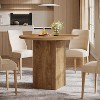 Lantine Round Dining Table for 2, 31.5" Circle Dinner Table with Wooden Fluted Pedestal for Small Spaces, Dining Room, Kitchen, Apartment - 2 of 4