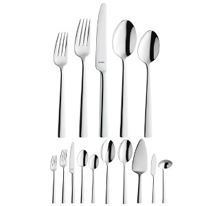 Amefa Moderno 45-Piece Flatware, Set for 8 – Stainless Steel Silverware, High-Gloss Mirror Finish, Rust-Resistant Cutlery, for Home Dining - 1 of 4