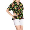LA LEELA Hawaiian Shirts Womens Casual Summer Beach Party Blouse Shirt Floral Tops Blouses Button Up Short Sleeve Dress Shirts Dresses - 2 of 4
