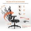 VECELO Swivel Ergonomic High Back Mesh Office Chair with Retractable Footrest, Black - 4 of 4
