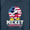Women's - Disney - All American Mickey Lightweight French Terry Wide Neck Long Sleeve Shirt - 2 of 4