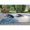 World Rug Gallery Tropical Floral Indoor/Outdoor Area Rug:  Weather-Resistant,  Low Pile,  Machine Made - 2 of 4