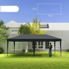 Resenkos Patio Garden Pergola, Pergola Canopy,10' x 20' Pop Up Canopy Tent, Upgraded Heavy Duty Tents for Parties with Carry Bag, Black - 2 of 4