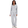 ATHLECHIC Women's Outfits Ribbed Sweater Hoodie Wide Leg Pants Tracksuit Casual Lounge 2 Pieces Set - 3 of 4