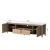 58 Inches Modern TV Stand, Led Lights Television Entertainment Center, Wood TV Stand Fit Up To 80 Inches TV-Cuddlewood - 4 of 4