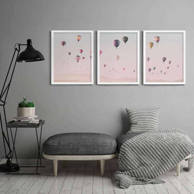 Americanflat Modern Landscape (Set Of 3) Triptych Wall Art Turkish Hot Air Balloons By Sisi And Seb - Set Of 3 Framed Prints, 4 of 7