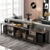 Costway TV Stand with Power Outlet USB & Type-C Port 3-tier TV Console Table Grey - image 4 of 4