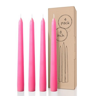 12 inch Taper Candles Set of 4 - Dripless and Smokeless Candle Unscented - Slow Burning Candle Sticks