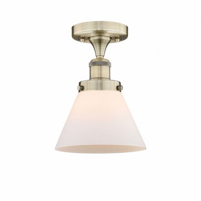 Cone - 1 Light Semi-Flush Mount In Industrial Style-9.75 Inches Tall and 7.75 Inches Wide