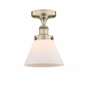 Cone - 1 Light Semi-Flush Mount In Industrial Style-9.75 Inches Tall and 7.75 Inches Wide - 1 of 1