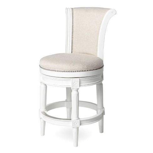 Maven Lane Pullman Counter Stool In Alabaster White Finish With