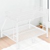 Twin XL Over Queen Metal Bunk Bed Frame with Dual Ladders, Guardrails and Under-Bed Storage, Space-Saving Design,kids bed - 3 of 4
