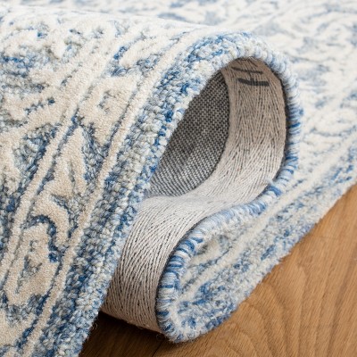 Metro Blue and Ivory Hand-Tufted Wool Area Rug