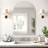 SpassWay Arch Metal Bathroom/Vanity Mirror Decorative Wall Mirror for Living Room Bathroom Bedroom Entryway Black/Gold/Silver - 2 of 4
