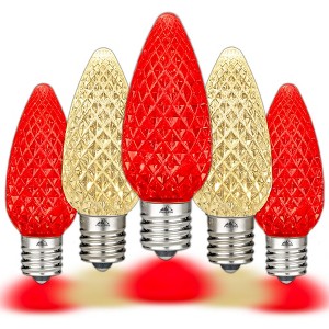 Novelty Lights C9 LED Faceted Christmas Replacement Bulbs Dimmable - 1 of 4
