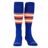 PEAR SOX Striped OTC Baseball, Softball, Football Socks (F) Royal Blue, Orange, White - 2 of 4