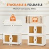 DOMETOUR Stackable Plastic Storage Bins with Lids Foldable Storage Boxes for Living Room - 2 of 4