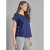 Jones New York Button Detail Blouse - 2 of 3