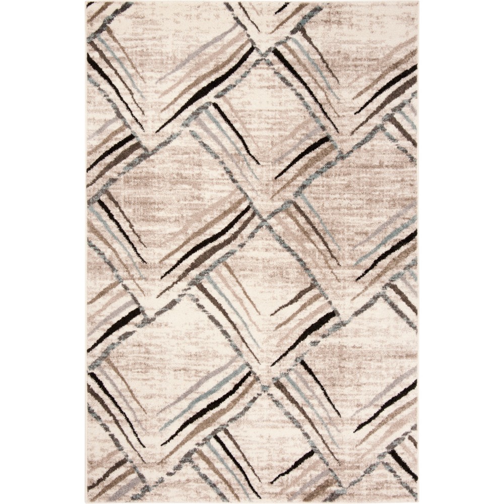 4'x6' Loomed Area Rug Cream/Charcoal - Safavieh