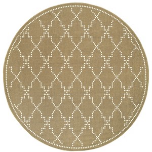Oriental Weavers Marina 7765Y Tan/ Ivory Indoor/Outdoor Area Rug - 7'10" Round - 1 of 4