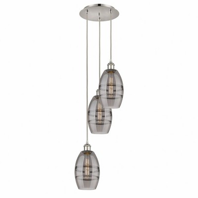 Vaz - 3 Light Cord Hung Multi Pendant In Industrial Style-25.13 Inches Tall and 12.38 Inches Wide