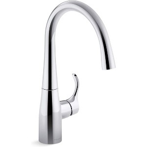 KOHLER 22034-CP Simplice Single Handle Kitchen Bar Faucet, Prep Sink Faucet, Polished Chrome - 1 of 1