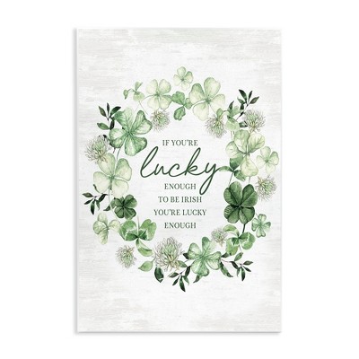 Stupell Industries Irish is Lucky Enough Wreath Wall Plaque Art