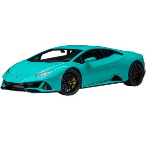 Lamborghini Huracan EVO Blu Glauco Blue 1/18 Model Car by Autoart - 1 of 4