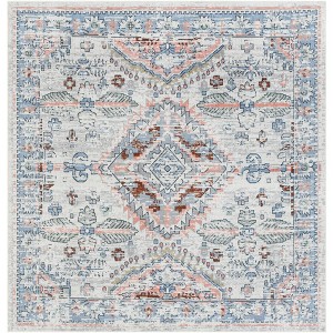 Unique Loom Kamala Washable Collection Area Rug - Oriental - 1 of 4
