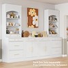 83.7'' Tall Pantry Cabinet with Faux Marble Top, 5 Drawers and Adjustable Shelf, Freestanding Kitchen Storage Hutch-3irtyhousy - 2 of 4