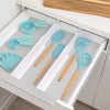 Smart Design 2-Pack Adjustable Drawer Dividers - White - 2 of 4