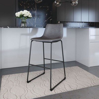 Zuo Smart Barstool (Set of 2) Charcoal