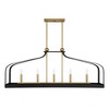 Savoy House Sheffield 5 - Light Chandelier in  Matte Black/Warm Brass - 3 of 4