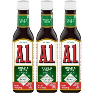 A.1. Bold & Spicy Sauce, 10 oz Bottle (Pack of 3) - 1 of 1