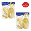 Beistle Gold Foil "30" Birthday Cutouts, 4¾"-11¾", Pack of 12 - 2 of 4
