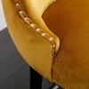 INFURNIC Counter and Bar Stools Modern Velvet Barstools with Tufted Wing Back and Nailhead Trim for Home Lounge, Gold, 22"*19"*37" - 3 of 4