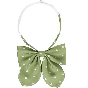 Elerevyo Women's Pre-tied Adjustable Straps Polka Dots Uniform Casual Bow Ties - 1 of 4