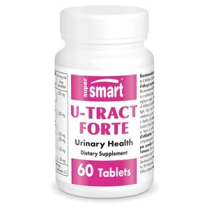 SuperSmart U-Tract Forte - with D-Mannose, CranMax Cranberry Concentrate, Dandelion Root | Non-GMO & Gluten Free - 60 Tablets - 1 of 1