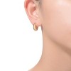 Guili Sterling Silver Gold Plated Hinged Hoop Earrings with Clear Cubic Zirconia, a Chic and Classic Design for a Timeless and Radiant Look - 2 of 3